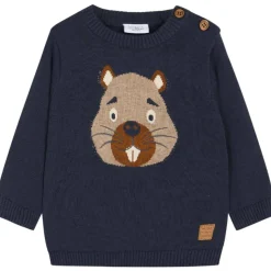 Fashion Hust & Claire Pilou strikket genser til baby, blue night Gensere & Overdeler Gutt | Gensere Baby Gutt