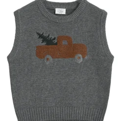Best Hust & Claire Princo vest til barn, Grey Mist Melange Juleantrekk Til Gutt | Penklær Gutt