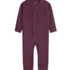 Fashion Hust & Claire ribb heldress i ull/lyocell, plum wine Ulldresser & Ullpyjamaser Baby | Heldresser & Pyjamaser Jente