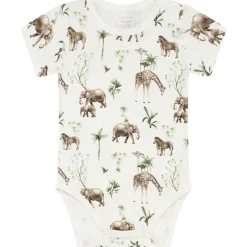Online Hust & Claire Safari kortermet body i bambus, Ivory Kortermet Baby Jente | Bodyer Baby Jente