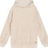 Clearance Hust & Claire Sanu genser i ull/bambus, Wheat melange Ullgensere 8-16 År | Ullgensere Jente 3-10 År