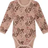 Discount Hust & Claire ull/bambus body blomster, Rose Cloud Ullbody Og Ullgensere Baby | Ullbodyer Baby Jente
