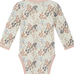 Outlet Hust & Claire ull/bambus body blomster, Cloud Blue Ullbody Og Ullgensere Baby | Ullbodyer Baby Jente