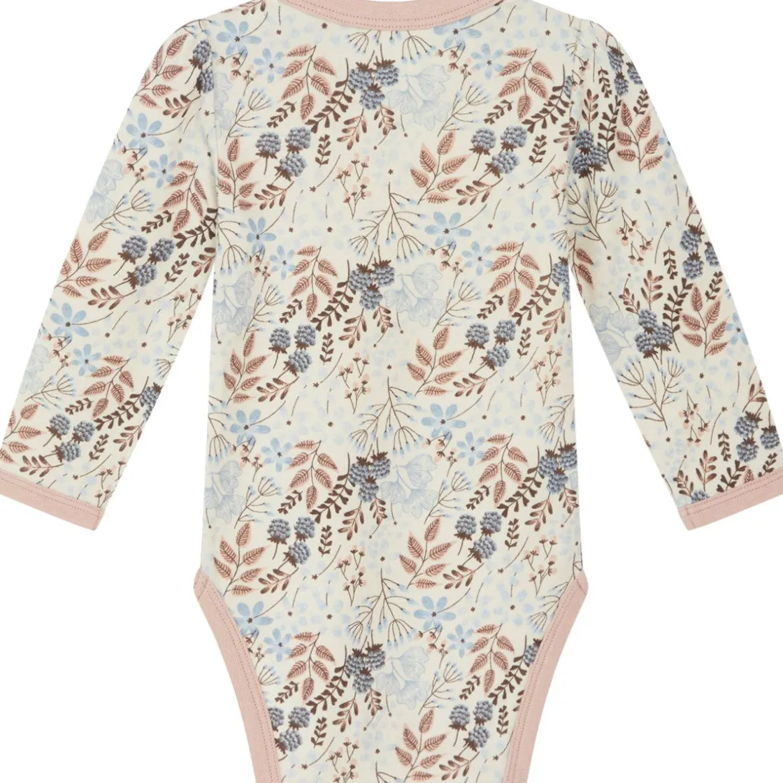 Outlet Hust & Claire ull/bambus body blomster, Cloud Blue Ullbody Og Ullgensere Baby | Ullbodyer Baby Jente