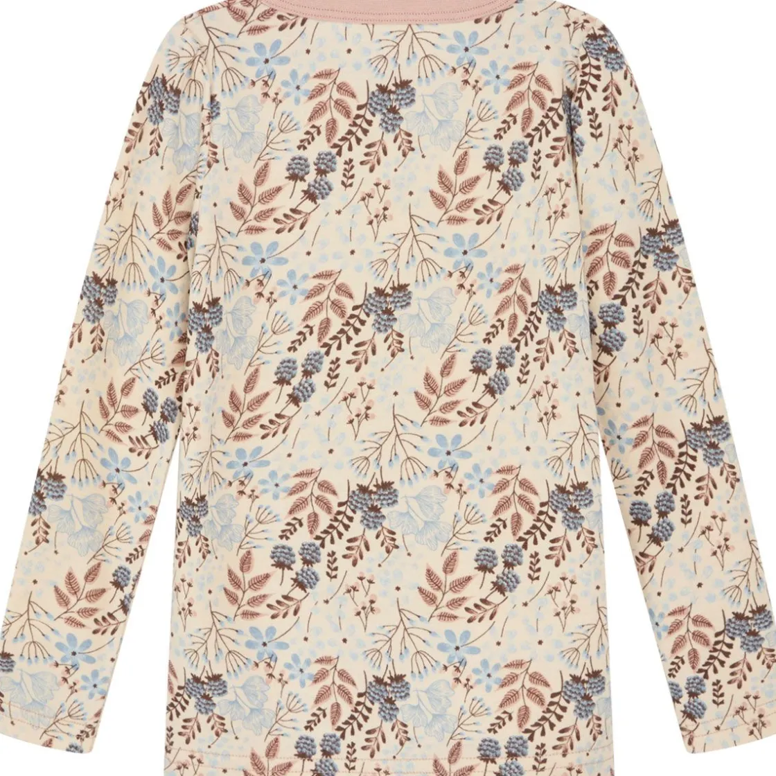 Hot Hust & Claire ull/bambus genser blomster, Cloud Blue Ullgensere 8-16 År | Ullgensere Jente 3-10 År