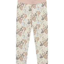 Discount Hust & Claire ull/bambus leggings blomster, Cloud Blue Ullbukser 8-16 År | Ullbukser Gutt 3-10 År