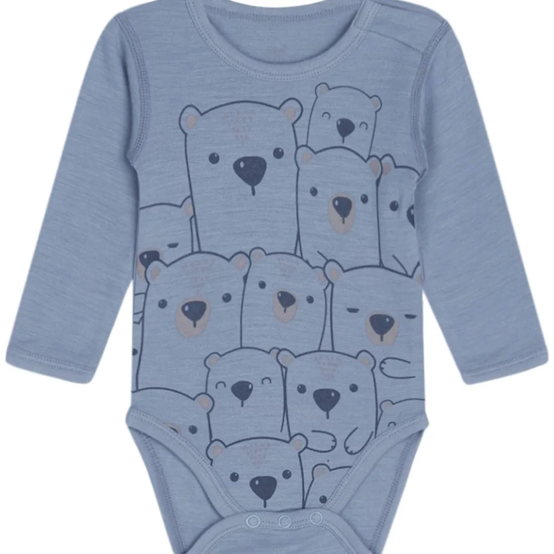 Outlet Hust & Claire body i ull med bjørner, Blue wind Ullbody Og Ullgensere Baby | Ullbodyer Baby Gutt