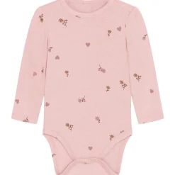 Hot Hust and Claire Buller body i bambus, Dusty Rose Kortermet Baby Jente | Bodyer Baby Jente