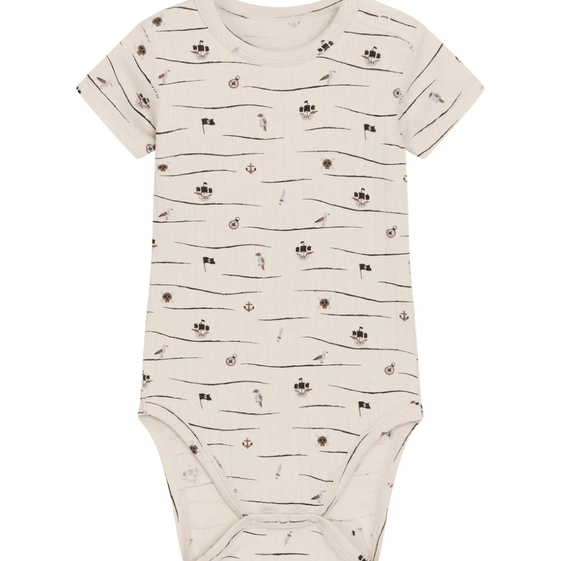 Fashion Hust and Claire Buller kortermet body i bambus, French Oak Kort | Kortermet Baby Gutt
