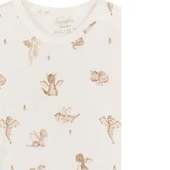 Clearance Hust and Claire Buller kortermet body i bambus, Ivory Kortermet Baby Jente | Bodyer Baby Jente