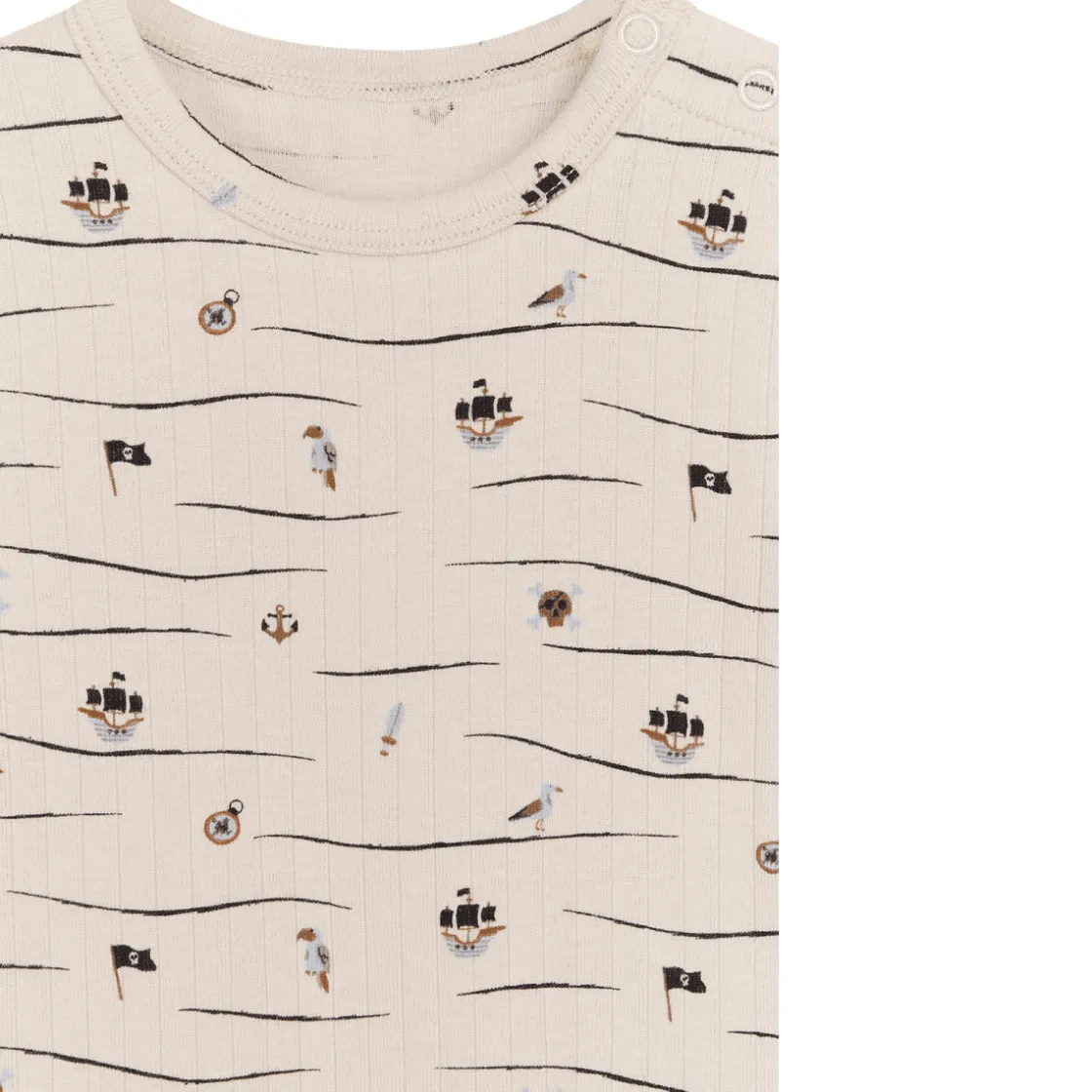 Fashion Hust and Claire Buller kortermet body i bambus, French Oak Kort | Kortermet Baby Gutt
