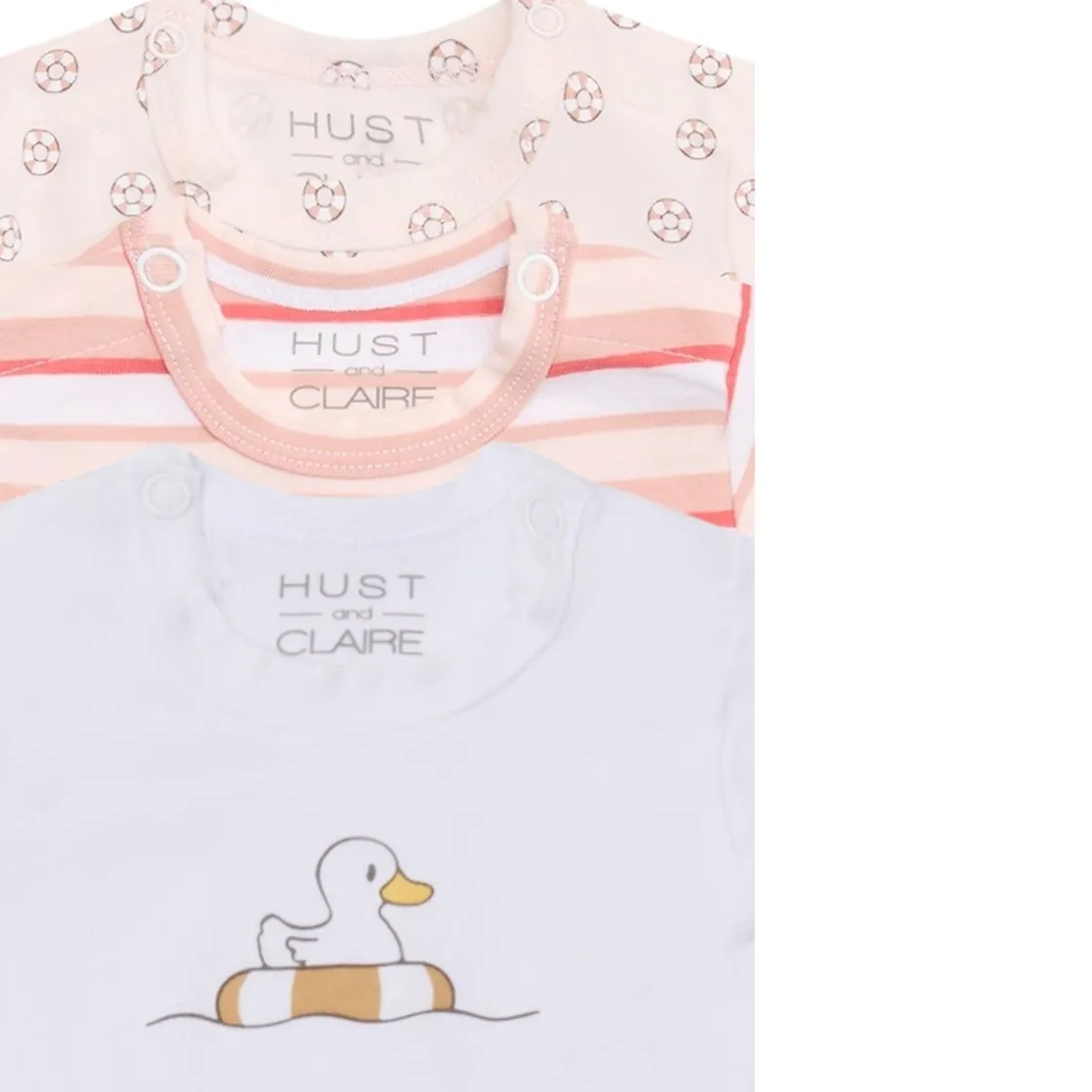 Fashion Hust and Claire Hcbati 3-pack kortermet body, Rose Beach Kortermet Baby Jente | Bodyer Baby Jente