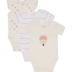 Sale Hust and Claire Hcbella 3-pack kortermet body, White Kortermet Baby Jente | Bodyer Baby Jente