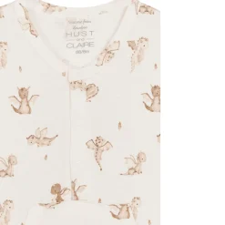 Clearance Hust and Claire Milu romper i bambus, Ivory Rompere & Jumpsuits Baby Jente | Heldresser & Pyjamaser Jente