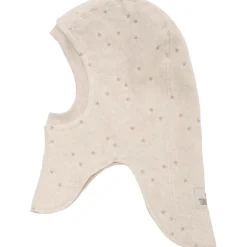 Fashion Balaclava bomullsfleece m/broderi, Camel Melange Vår- Og Høstluer Barn | Vår- Og Høstluer Baby