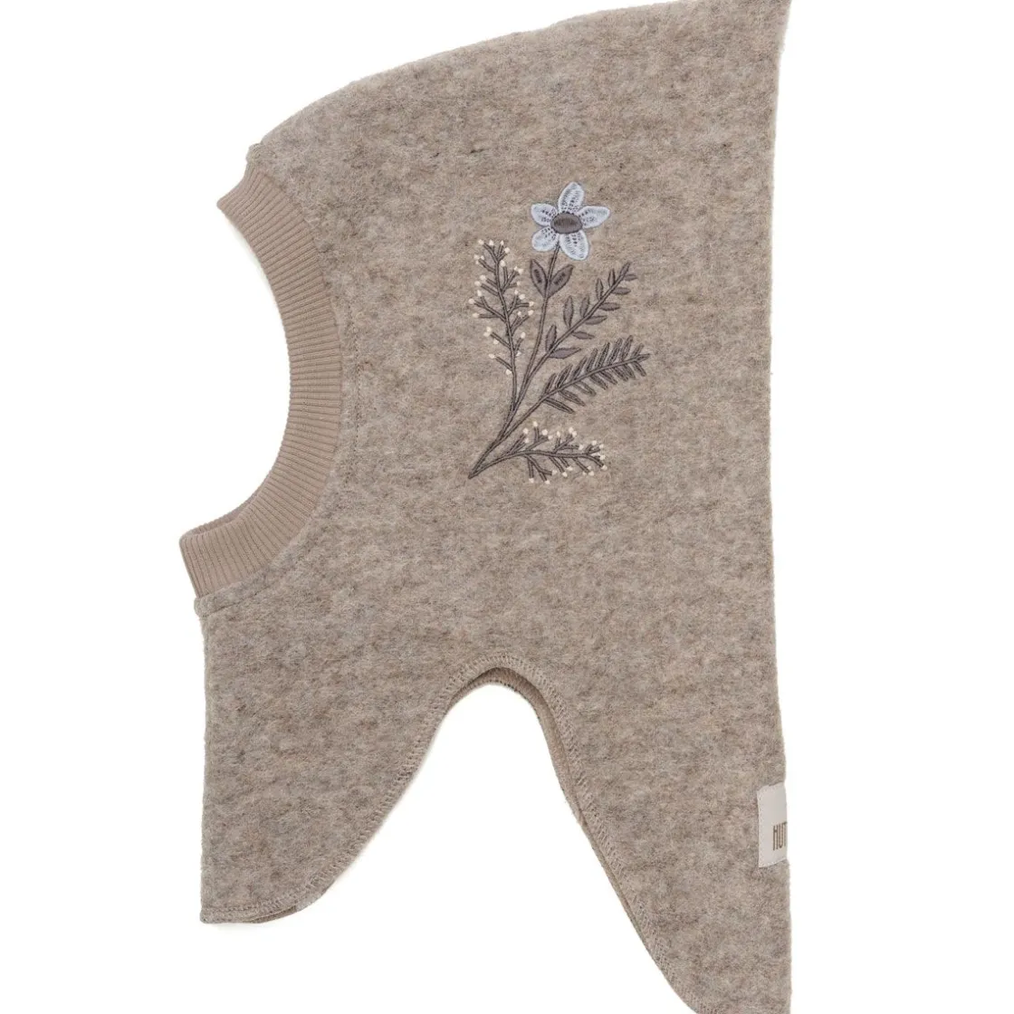 Online Balaclava i ull broderte blomster, Camel M. Vinterluer Barn | Vinterluer Baby