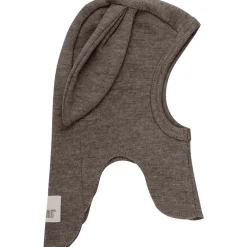Hot Balaclava ører Ullribb, Brown Melange Vår- Og Høstluer Barn | Vår- Og Høstluer Baby