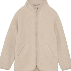 Discount bomullsfleece jakke til barn, Camel Melange Fleece Barn | Jakker Barn