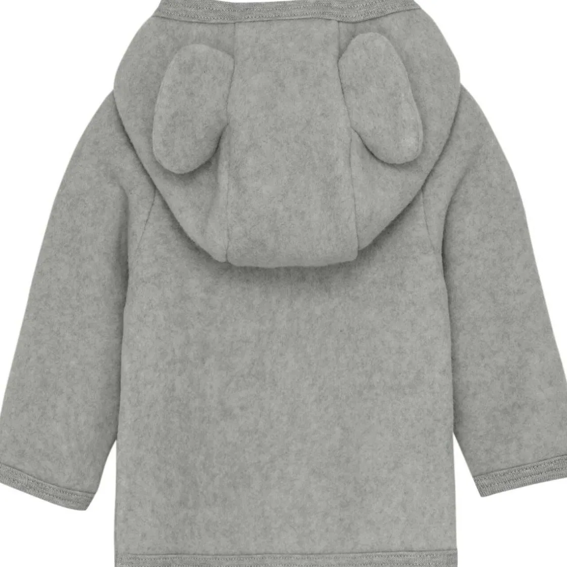 Discount bomullsfleece jakke med ører, Light Grey Melange Fleece Barn | Jakker Barn