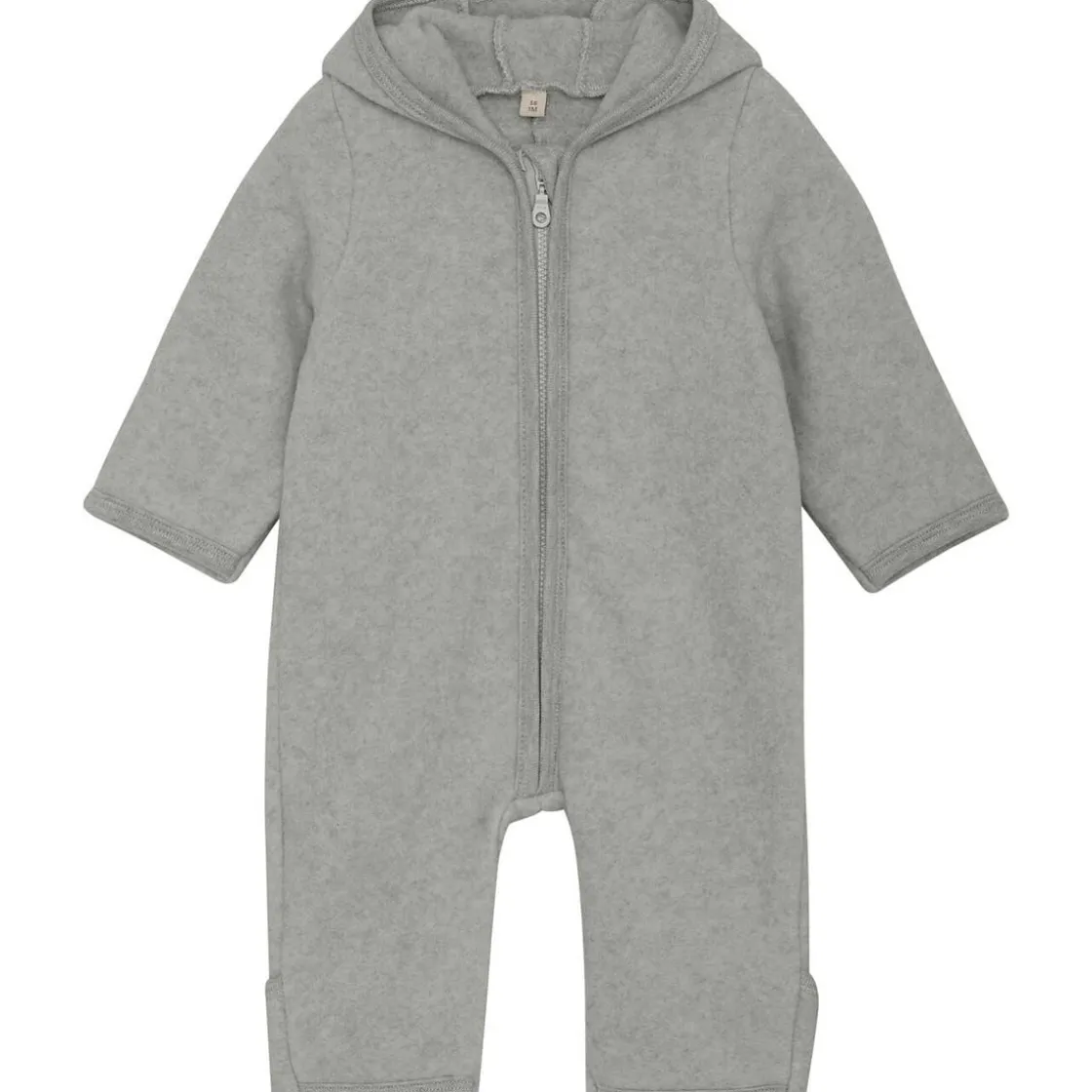 Sale bomullsfleecedress med ører, Light Grey Melange Heldresser / Kjøredresser Baby | Heldresser & Pyjamaser Jente
