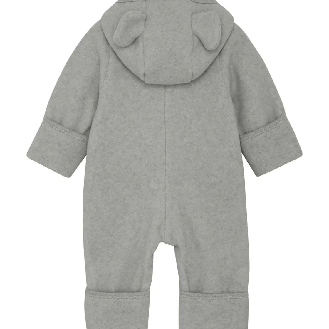 Sale bomullsfleecedress med ører, Light Grey Melange Heldresser / Kjøredresser Baby | Heldresser & Pyjamaser Jente