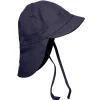 Clearance solhatt til baby i lin/bomull, Navy Solhatter Barn | Solhatter Baby