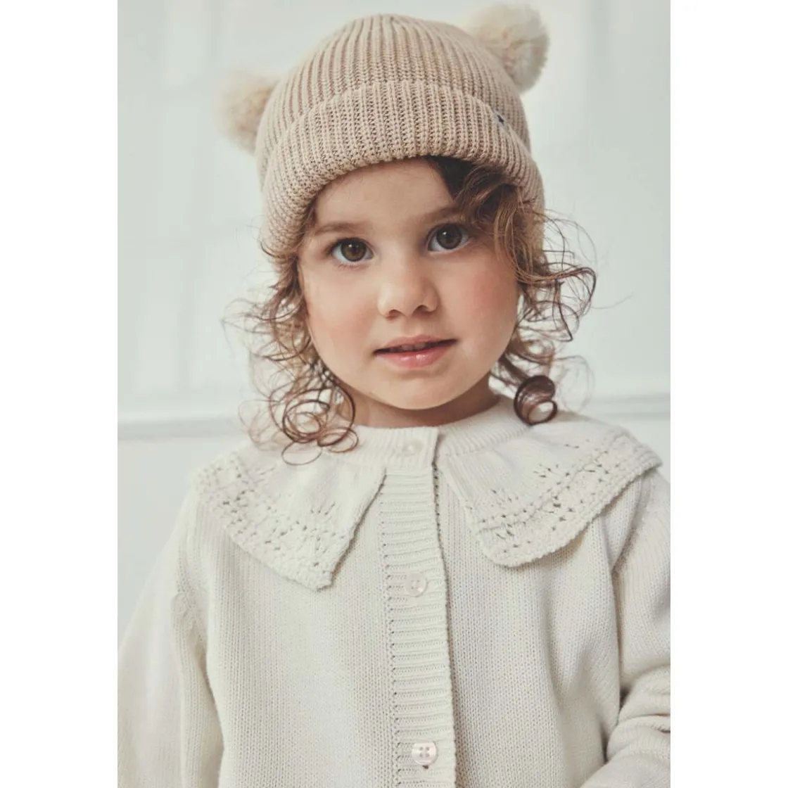 Clearance strikket cardigan til barn, Antique White Penklær Jente | Penklær Jente