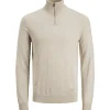 Clearance Emil half-zip genser, Oatmeal Mel. Penklær Gutt | Skjorter Gutt