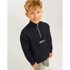 Fashion Vesterbro half-zip sweatshirt, Black Gensere Gutt 8-16 År | Gensere & Overdeler Gutt