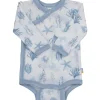 Fashion Aqua Flora omslagsbody i sommerull, Light blue Ullbody Og Ullgensere Baby | Ullbodyer Baby Gutt