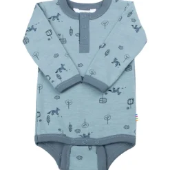 Sale Fox body i ull/bomull, Blue Ullbody Og Ullgensere Baby | Ullbodyer Baby Gutt