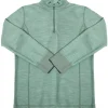 Outlet genser i ull/bambus med half-zip, Green YD Ullgensere 8-16 År | Ullgensere Jente 3-10 År