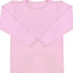 New genser i ull/silke med blonder til barn, prime rose Ullgensere 8-16 År | Ullgensere Jente 3-10 År
