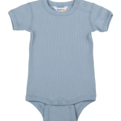 Best kortermet body, Dusty blue Kort | Kortermet Baby Gutt