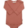 Outlet Poppy & Mill body i bambus, Red/Brown Bodyer Baby Jente