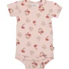 Hot Poppy & Mill kortermet body i bambus, Pink Kortermet Baby Jente | Bodyer Baby Jente