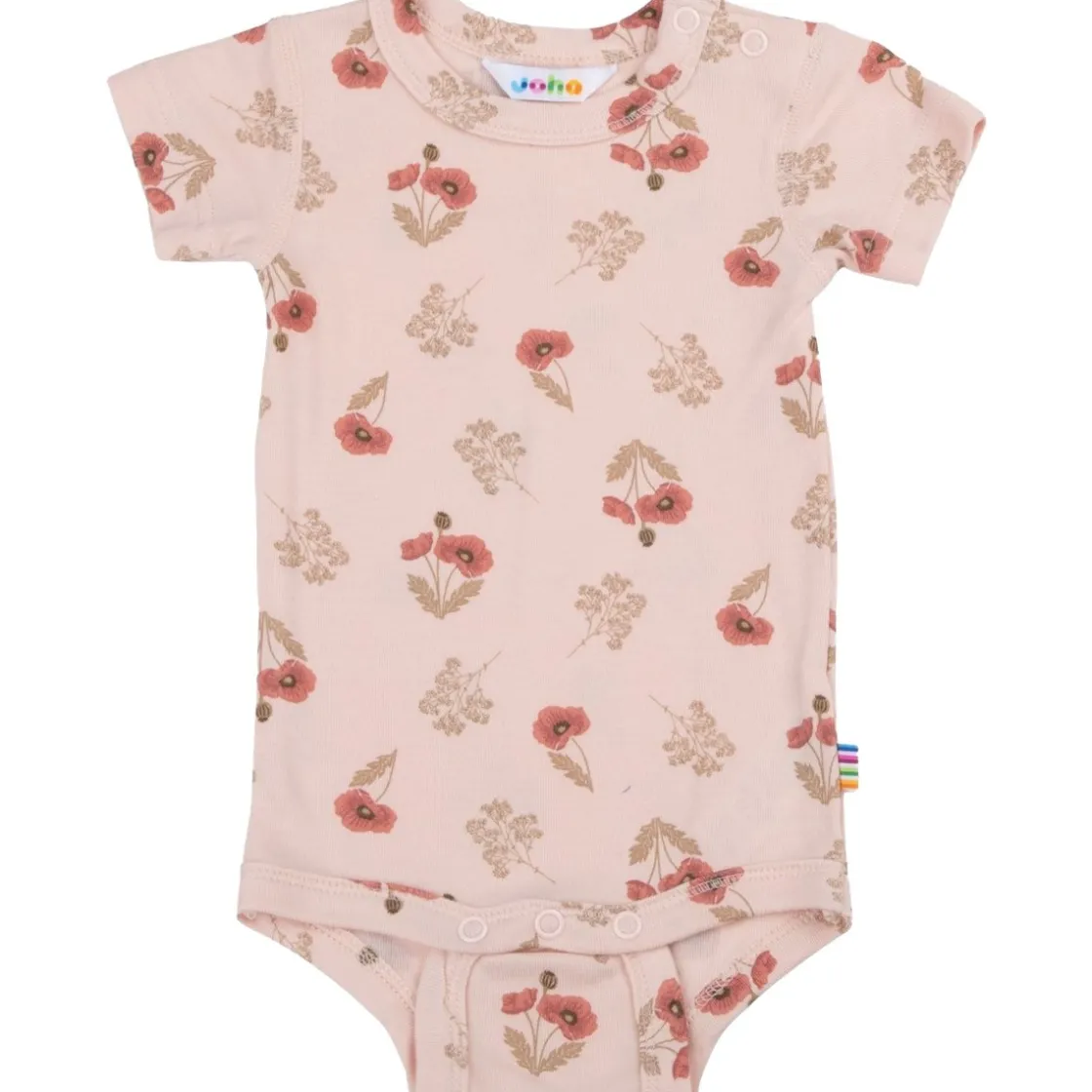 Hot Poppy & Mill kortermet body i bambus, Pink Kortermet Baby Jente | Bodyer Baby Jente