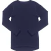 Fashion ribb genser i merinoull til barn, navy Ullgensere 8-16 År | Ullgensere Jente 3-10 År