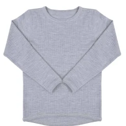 Discount ribb genser i merinoull til barn, light grey Ullgensere 8-16 År | Ullgensere Jente 3-10 År