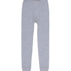 New ribb leggings i merinoull, light grey Ullbukser 8-16 År | Ullbukser Gutt 3-10 År
