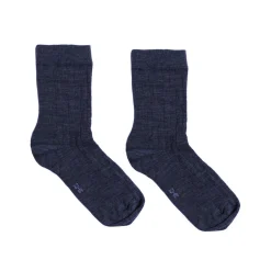 Discount ribb ullsokker til barn, denim melange Ulltøfler Og Ullsokker Baby | Sokker Dame