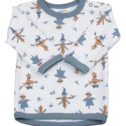 Clearance Scarecrow genser i ull/bambus, Off White/Blue Ullgensere Gutt 3-10 År | Ullgensere Gutt