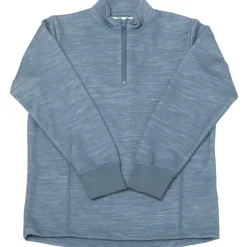 Best Snowflake genser i ull/bambus med zip, Blue Ullgensere 8-16 År | Ullgensere Gutt 3-10 År