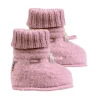 Clearance ullfleece booties til baby, old rose Tøfler | Booties Til Baby