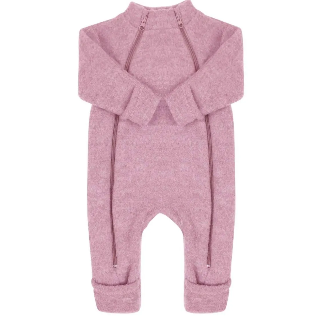Hot ullfleece heldress til baby med glidelås, old rose Heldresser / Kjøredresser Baby | Heldresser & Pyjamaser Jente