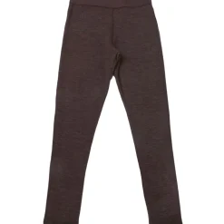Outlet Wool melange leggings i ull, Drk. Brown Ullbukser 8-16 År | Ullbukser Gutt 3-10 År