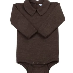 Sale Wool melange ullbody med krage, Drk. Brown Ullbody Og Ullgensere Baby | Juleantrekk Til Gutt