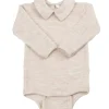 Fashion wool melange ullbody med krage, Creme Ullbody Og Ullgensere Baby | Juleantrekk Baby Gutt