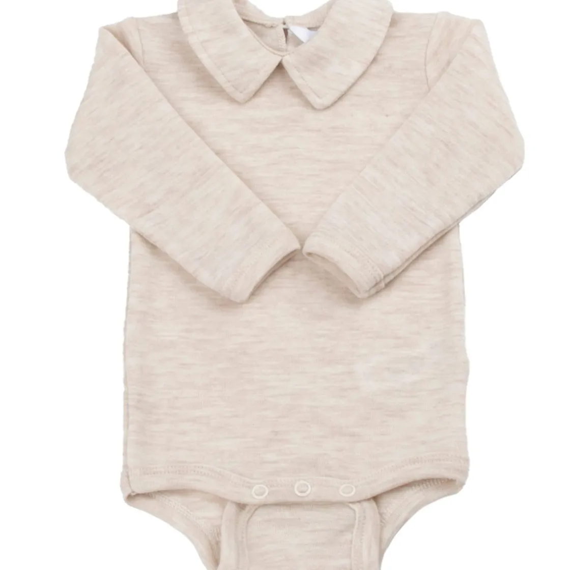 Fashion wool melange ullbody med krage, Creme Ullbody Og Ullgensere Baby | Juleantrekk Baby Gutt