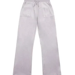 Outlet Tonal velour joggebukse, dapple grey Bukser Jente 8-16 År | Bukser Baby Gutt